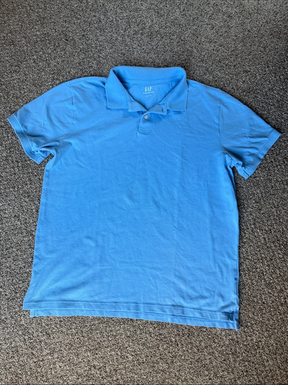 GAP Men's Bright Blue Classic All Day Pique Polo